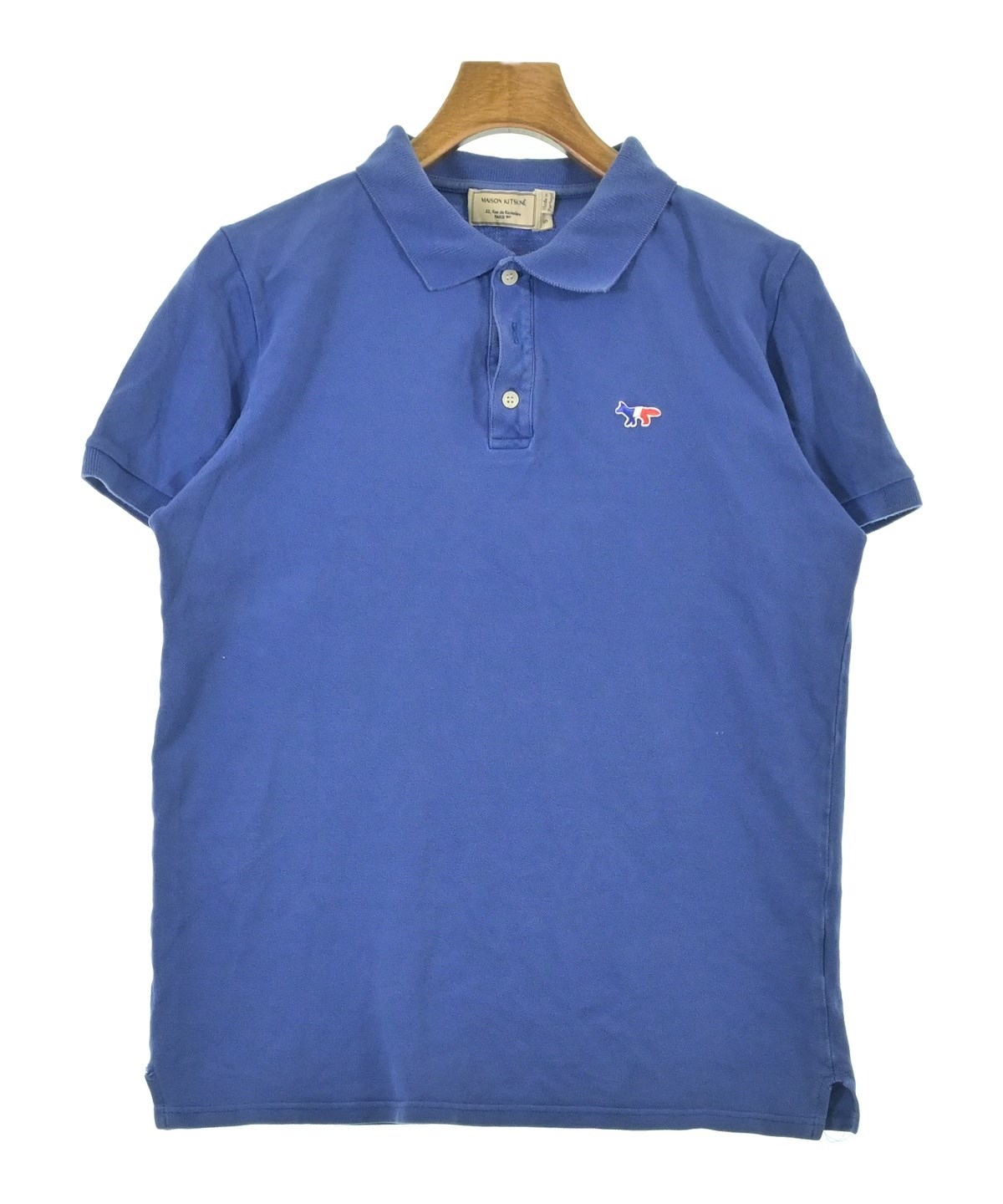 【極美品】　メゾンキツネ　ポロシャツ　サイズXL MAISON KITSUNE（メゾンキツネ）ポロシャツ 青 サイズ:S メンズ