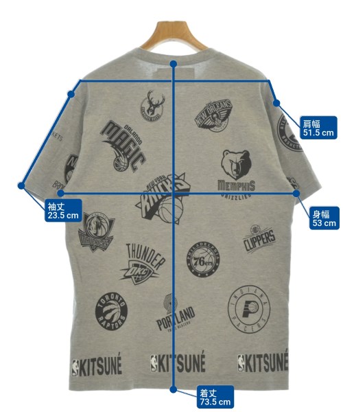 MAISON KITSUNE（メゾンキツネ）Tシャツ・カットソー グレー サイズ:S メンズ/2200684495040