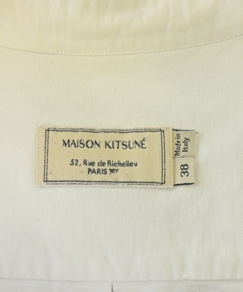 MAISON KITSUNE（メゾンキツネ）カジュアルシャツ 白 サイズ:38(S位) メンズ/2200686185062