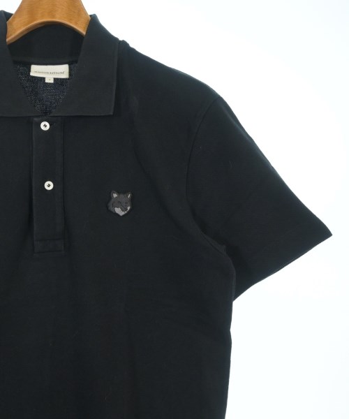 MAISON KITSUNE（メゾンキツネ）ポロシャツ 黒 サイズ:S メンズ/2200689004056