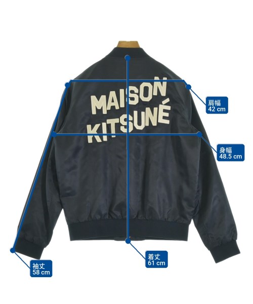 MAISON KITSUNE（メゾンキツネ）スタジャン 紺 サイズ:M レディース/2200690919028