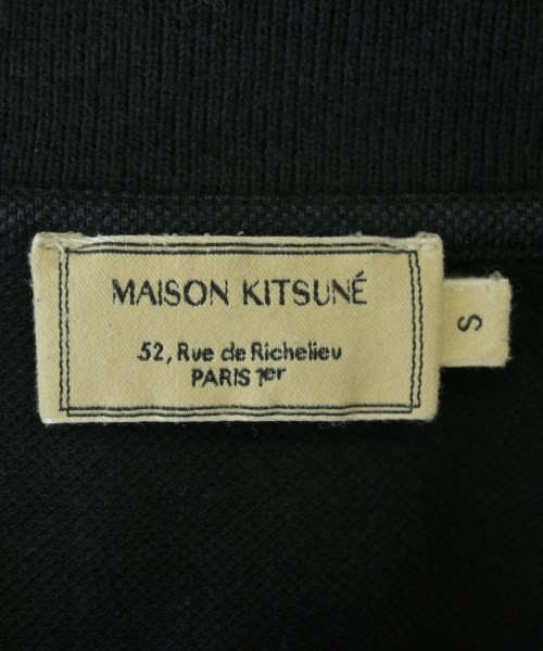 MAISON KITSUNE（メゾンキツネ）ポロシャツ 黒 サイズ:S メンズ/2200691550060
