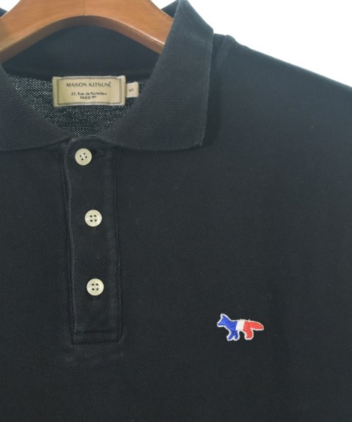 MAISON KITSUNE（メゾンキツネ）ポロシャツ 黒 サイズ:S メンズ/2200691550060