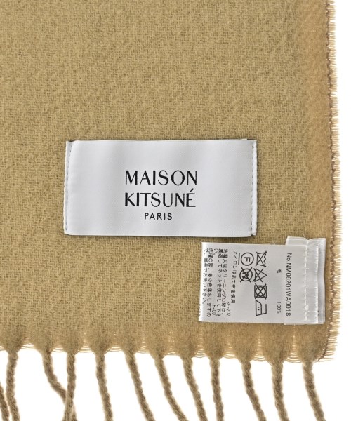 MAISON KITSUNE（メゾンキツネ）マフラー ベージュ サイズ:- メンズ/2200692136263
