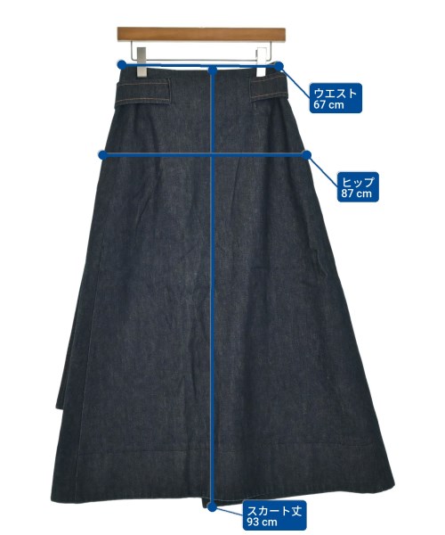 MAISON KITSUNE（メゾンキツネ）ロング・マキシ丈スカート 紺 サイズ:36(S位) レディース/2200634340031