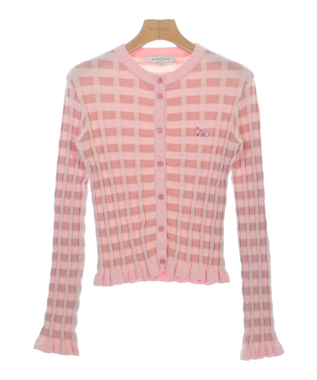 MAISON KITSUNE（メゾンキツネ）カーディガン ピンク サイズ:XS