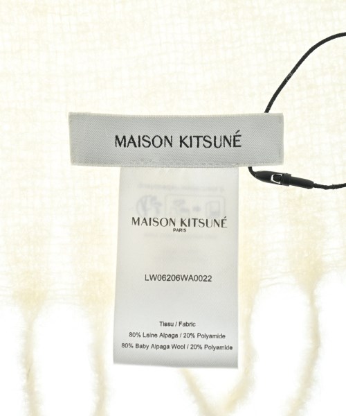 MAISON KITSUNE（メゾンキツネ）マフラー 白 サイズ:- レディース/2200617165064