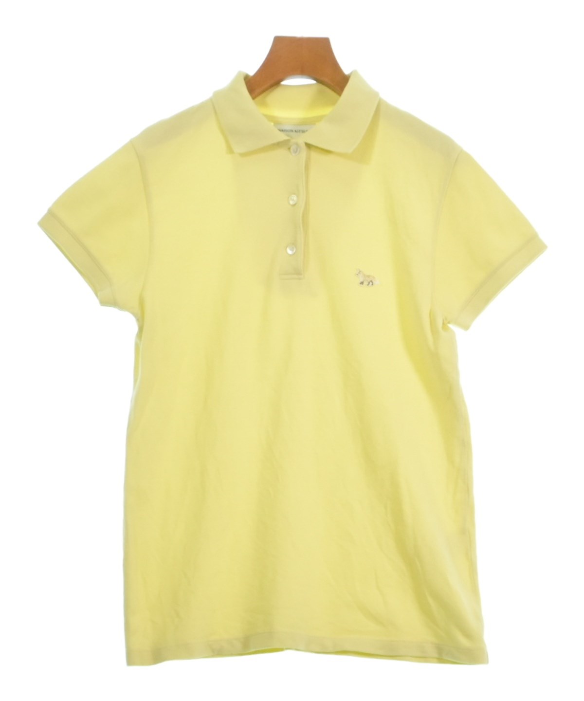 【美品】ジェニ×メゾンキツネ ポロシャツ XSサイズ イエロー MAISON KITSUNE(メゾンキツネ)ポロシャツ 黄 サイズ:S