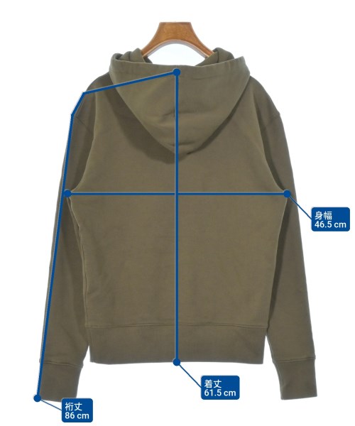 MAISON KITSUNE（メゾンキツネ）パーカー カーキ サイズ:XS レディース/2200673665072