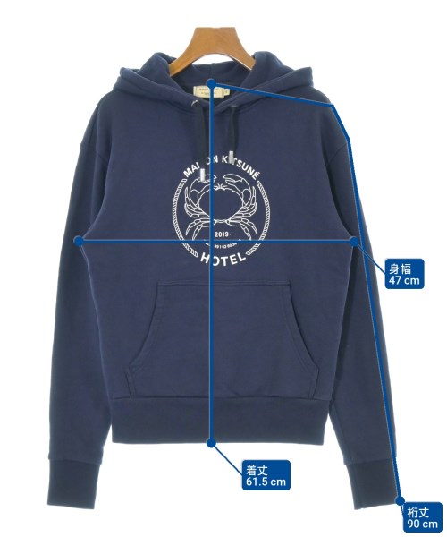 MAISON KITSUNE（メゾンキツネ）パーカー 紺 サイズ:XS レディース/2200677932026