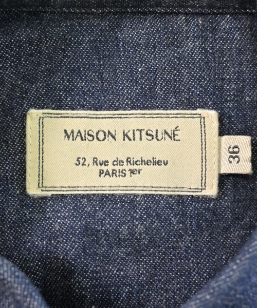 MAISON KITSUNE（メゾンキツネ）シャツワンピース 紺 サイズ:36(S位) レディース/2200687013012