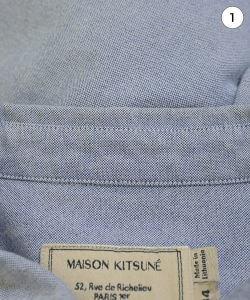 MAISON KITSUNE（メゾンキツネ）カジュアルシャツ 青 サイズ:34(XS位) レディース/2200710332066
