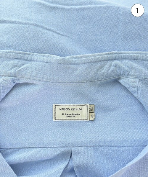 MAISON KITSUNE（メゾンキツネ）カジュアルシャツ 青 サイズ:36(S位) レディース/2200665968259