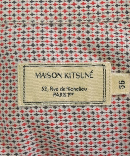 MAISON KITSUNE（メゾンキツネ）シャツワンピース 赤 サイズ:36(S位) レディース/2200662877011