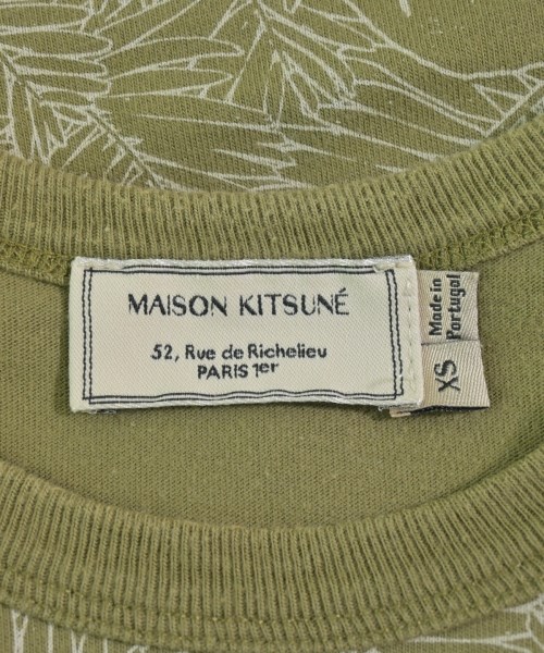 MAISON KITSUNE（メゾンキツネ）Tシャツ・カットソー カーキ サイズ:XS レディース/2200728594081