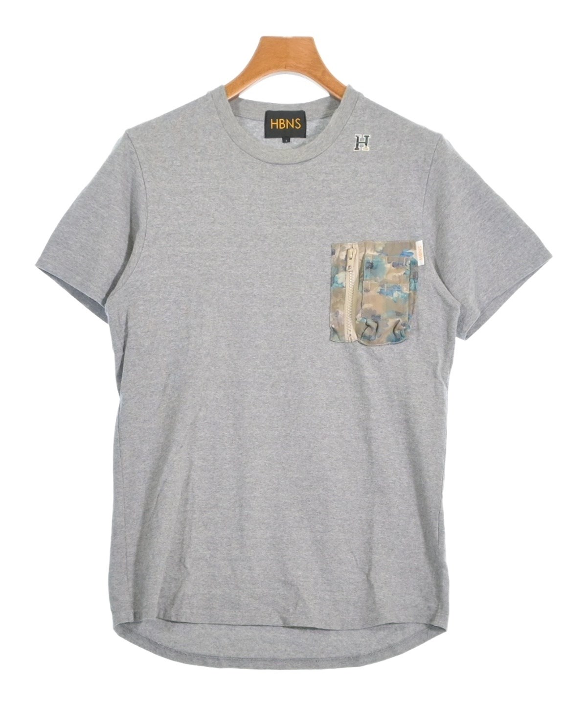 ⭐️交渉可能⭐️ 新品　未使用　HANOI ROGNS Tシャツ　タグ付 HBNS（ハバノス）Tシャツ・カットソー グレー サイズ:L メンズ