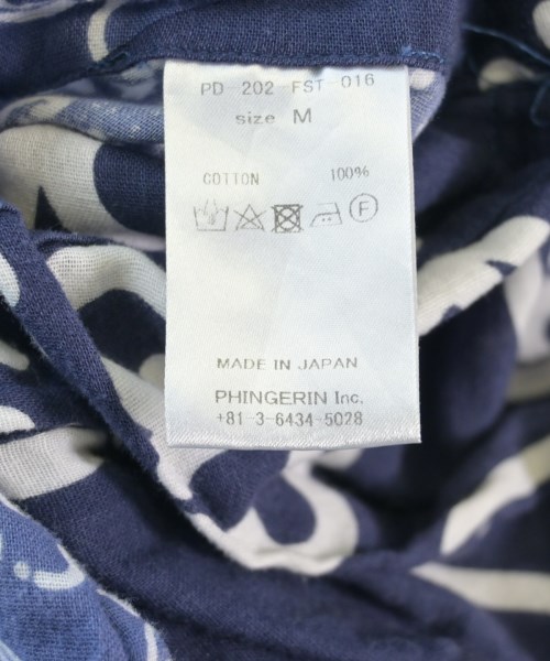 PHINGERIN（フィンガリン）カジュアルシャツ 青 サイズ:M メンズ/2200638207064