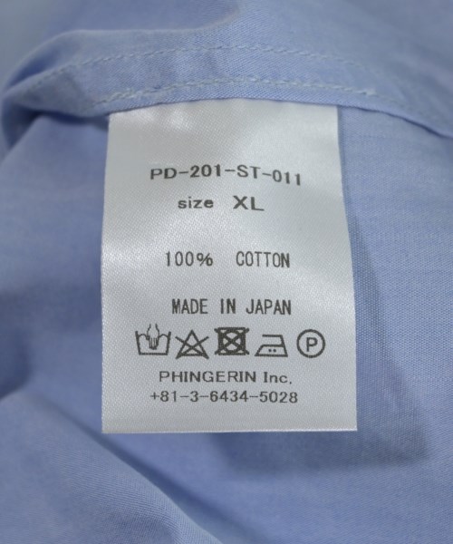 PHINGERIN（フィンガリン）カジュアルシャツ 青 サイズ:XL メンズ/2200663357222