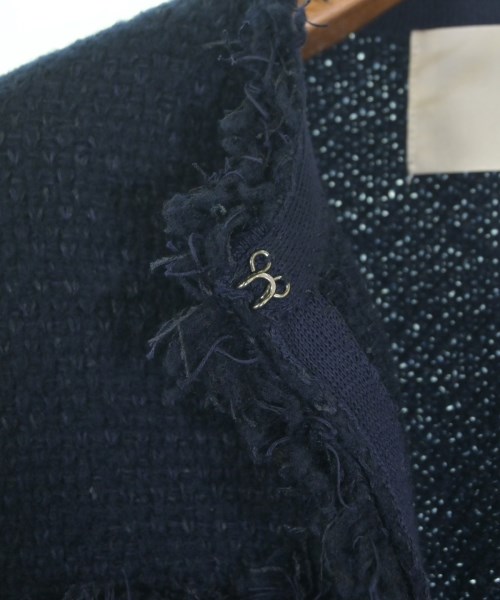 ADAWAS（アダワス）ノーカラージャケット 紺 サイズ:F レディース/2200656751013