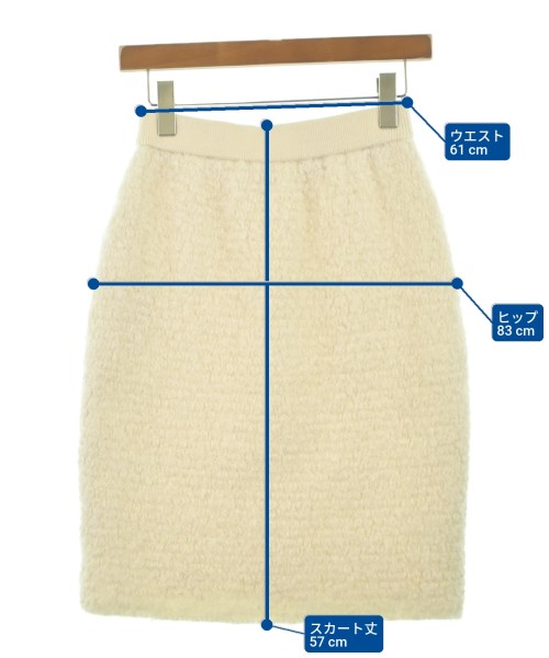 ADAWAS（アダワス）ひざ丈スカート 白 サイズ:F レディース/2200650537019