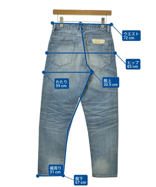 nanamica（ナナミカ）デニムパンツ 青 サイズ:28(L位) レディース/2200675284042