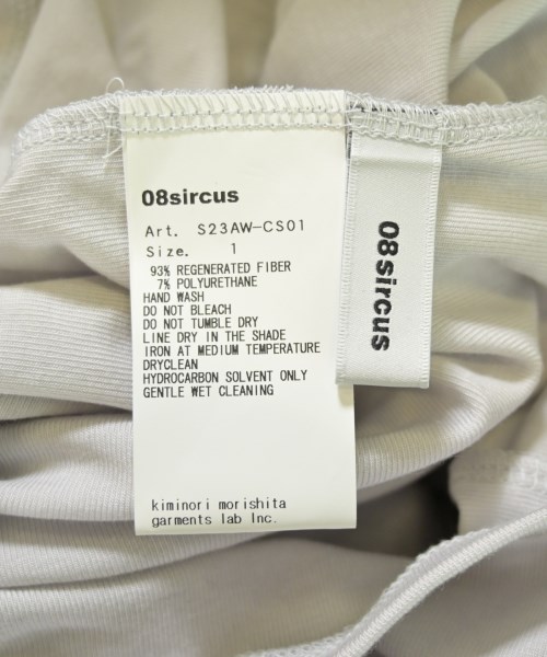 08sircus（ゼロエイトサーカス）Tシャツ・カットソー グレー サイズ:1(S位) レディース/2200715568187