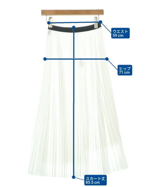 08sircus（ゼロエイトサーカス）ロング・マキシ丈スカート 白 サイズ:0(XS位) レディース/2200638731170