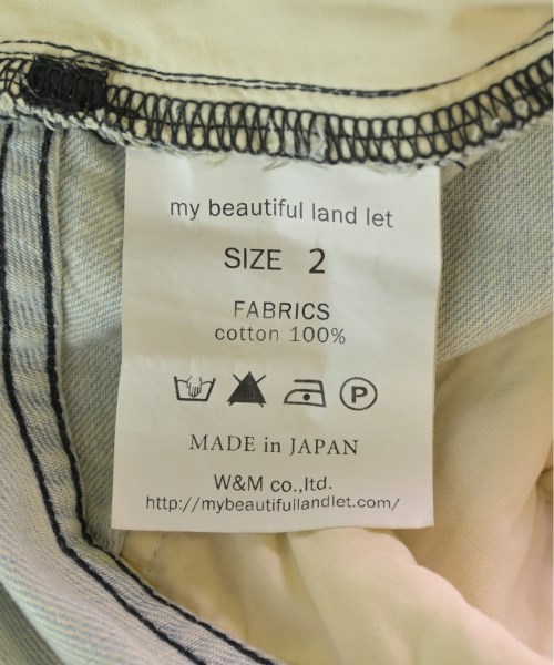 my beautiful landlet（マイビューティフルランドレット）デニムパンツ 青 サイズ:2(M位) メンズ/2200507517102