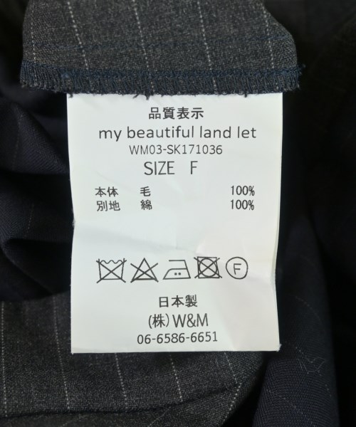 my beautiful landlet（マイビューティフルランドレット）ロング・マキシ丈スカート 紺 サイズ:F レディース/2200616976012