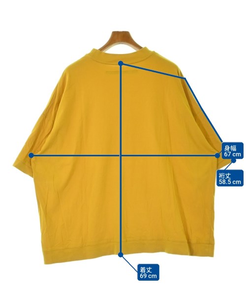 my beautiful landlet（マイビューティフルランドレット）Tシャツ・カットソー 黄 サイズ:0(XS位) メンズ/2200703649089