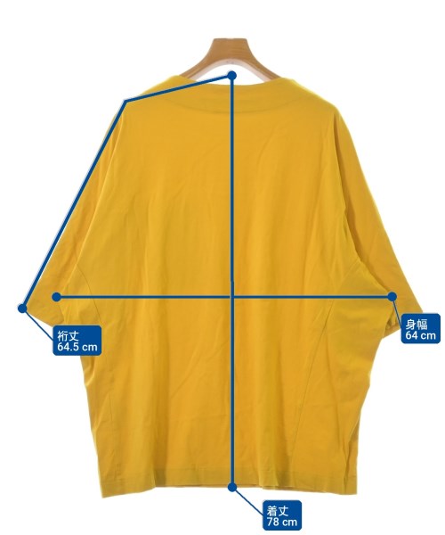 my beautiful landlet（マイビューティフルランドレット）Tシャツ・カットソー 黄 サイズ:1(S位) メンズ/2200723685029