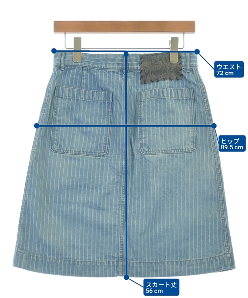 R.H.Vintage（ロンハーマンヴィンテージ）ひざ丈スカート 青 サイズ:-(M位) レディース/2200635995230
