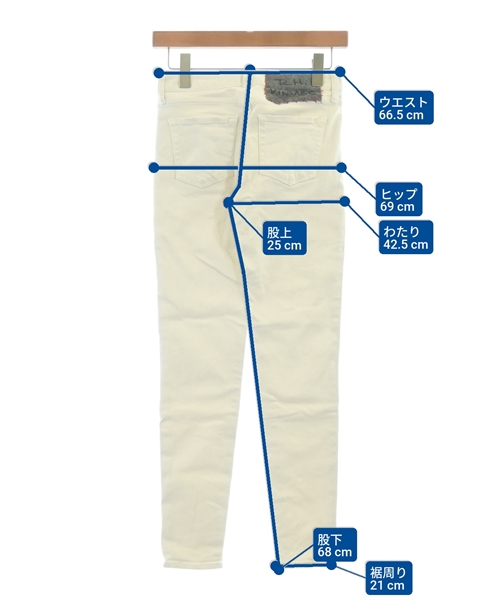 R.H.Vintage（ロンハーマンヴィンテージ）デニムパンツ 白 サイズ:23(XS位) レディース/2200636959064