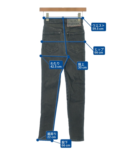 R.H.Vintage（ロンハーマンヴィンテージ）デニムパンツ 黒 サイズ:23(XS位) レディース/2200636959071