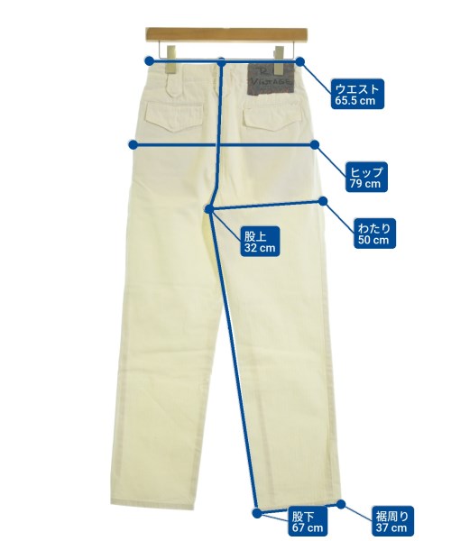 R.H.Vintage（ロンハーマンヴィンテージ）デニムパンツ 白 サイズ:XS レディース/2200632187027