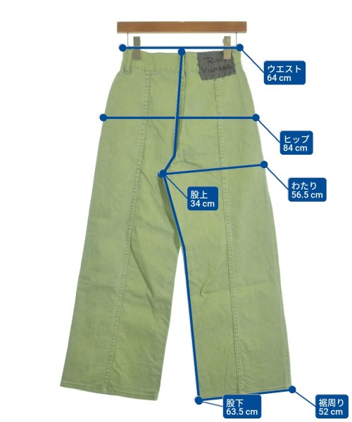 R.H.Vintage（ロンハーマンヴィンテージ）デニムパンツ 緑 サイズ:S レディース/2200622225029