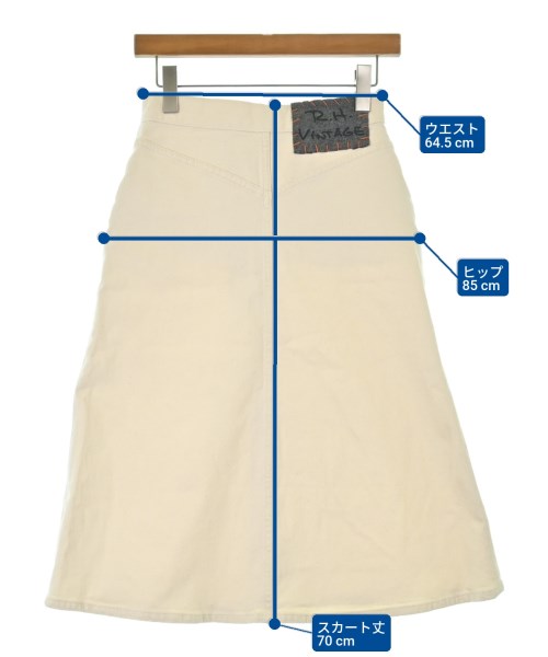 R.H.Vintage（ロンハーマンヴィンテージ）ロング・マキシ丈スカート 白 サイズ:XS レディース/2200631145714