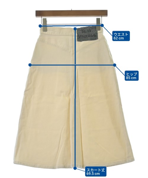 R.H.Vintage（ロンハーマンヴィンテージ）ロング・マキシ丈スカート 白 サイズ:XS レディース/2200631155690