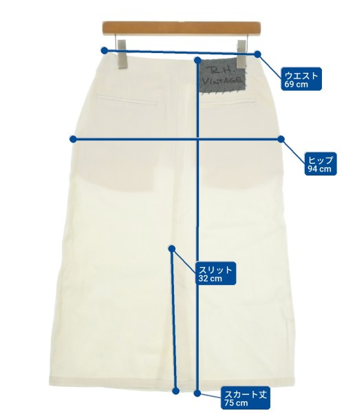R.H.Vintage（ロンハーマンヴィンテージ）ひざ丈スカート 白 サイズ:S レディース/2200631197690