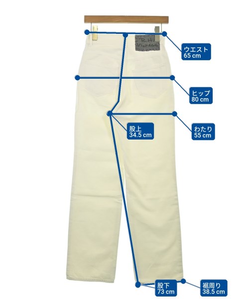 R.H.Vintage（ロンハーマンヴィンテージ）デニムパンツ 白 サイズ:24(S位) レディース/2200675289023