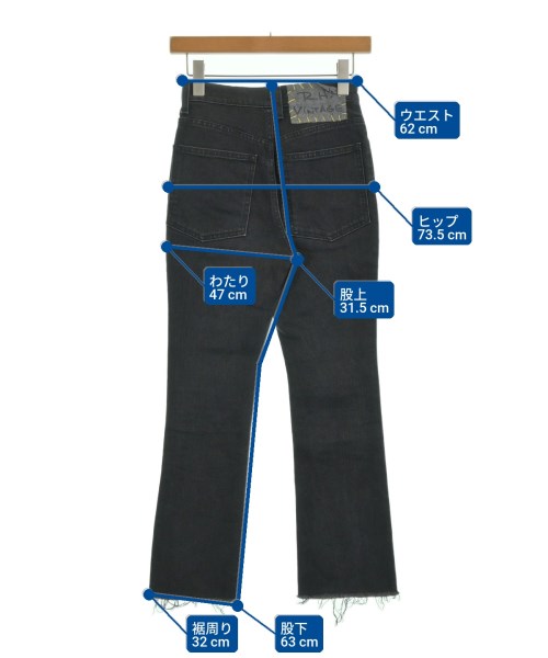 R.H.Vintage（ロンハーマンヴィンテージ）デニムパンツ 黒 サイズ:24(S位) レディース/2200674496019