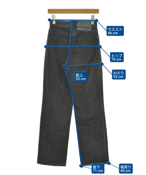 R.H.Vintage（ロンハーマンヴィンテージ）デニムパンツ 黒 サイズ:24(S位) レディース/2200656979059