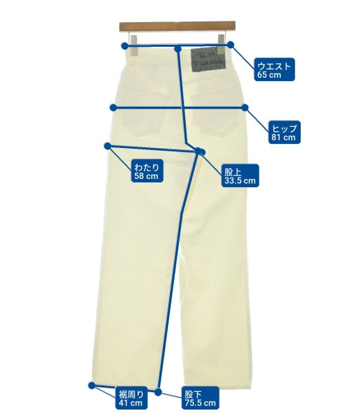R.H.Vintage（ロンハーマンヴィンテージ）デニムパンツ 白 サイズ:25(S位) レディース/2200711927070