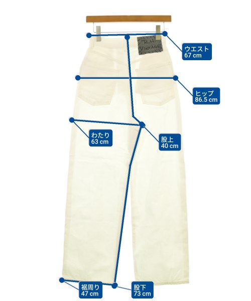 R.H.Vintage（ロンハーマンヴィンテージ）デニムパンツ 白 サイズ:24(S位) レディース/2200640055455