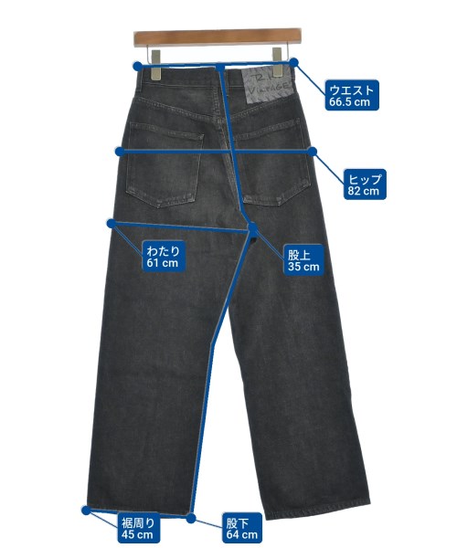 R.H.Vintage（ロンハーマンヴィンテージ）デニムパンツ 黒 サイズ:23(XS位) レディース/2200668045032