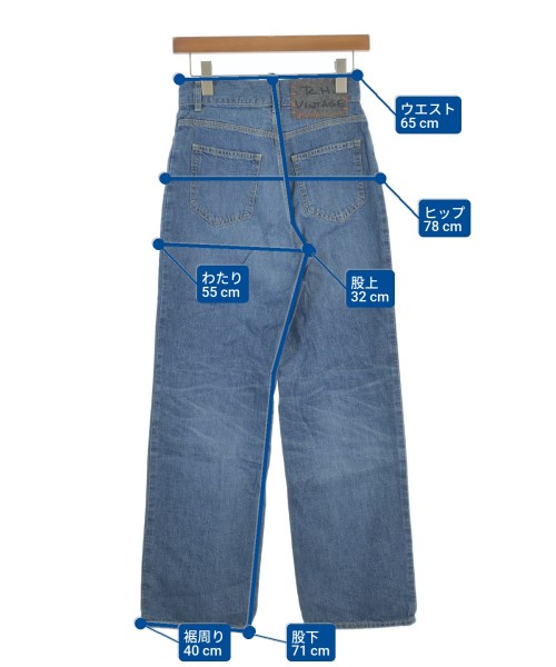 R.H.Vintage（ロンハーマンヴィンテージ）デニムパンツ 青 サイズ:24(S位) レディース/2200681062122