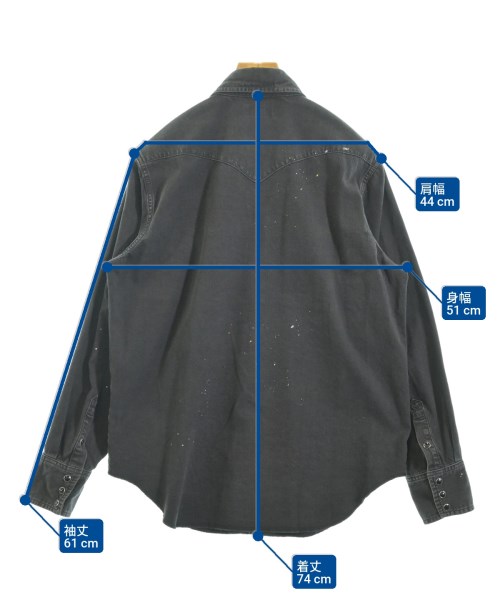 RON HERMAN DENIM（ロンハーマンデニム）カジュアルシャツ 黒 サイズ:M メンズ/2200676284065