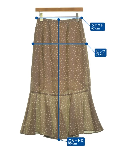 RHC Ron Herman（アールエイチシーロンハーマン）ロング・マキシ丈スカート 茶 サイズ:S レディース/2200631173687