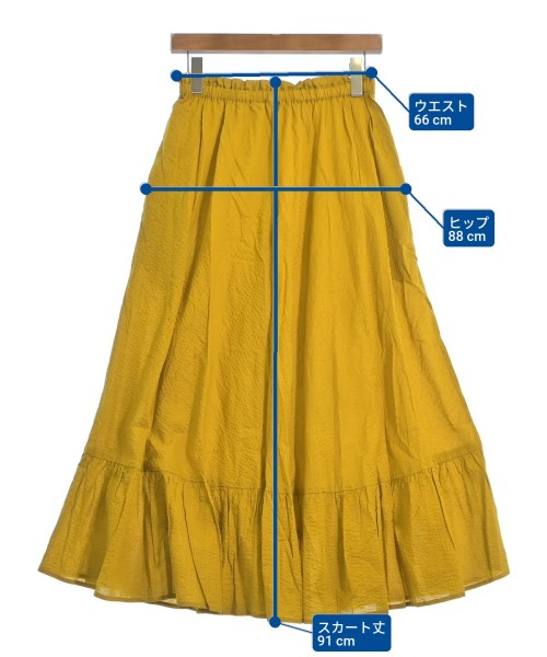 RHC Ron Herman（アールエイチシーロンハーマン）ロング・マキシ丈スカート 黄 サイズ:S レディース/2200631227052