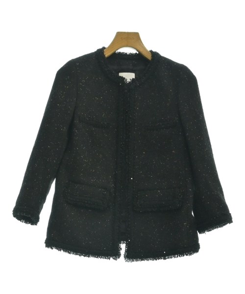 R(アール)ノーカラージャケット 黒 サイズ:32(M位)/2200641602047